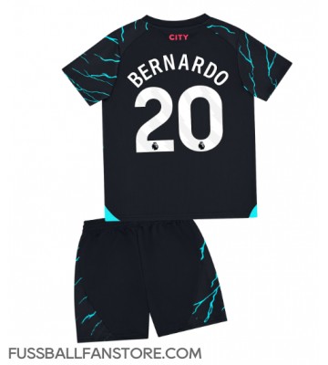 Manchester City Bernardo Silva #20 Replik 3rd trikot Kinder 2023-24 Kurzarm (+ Kurze Hosen)